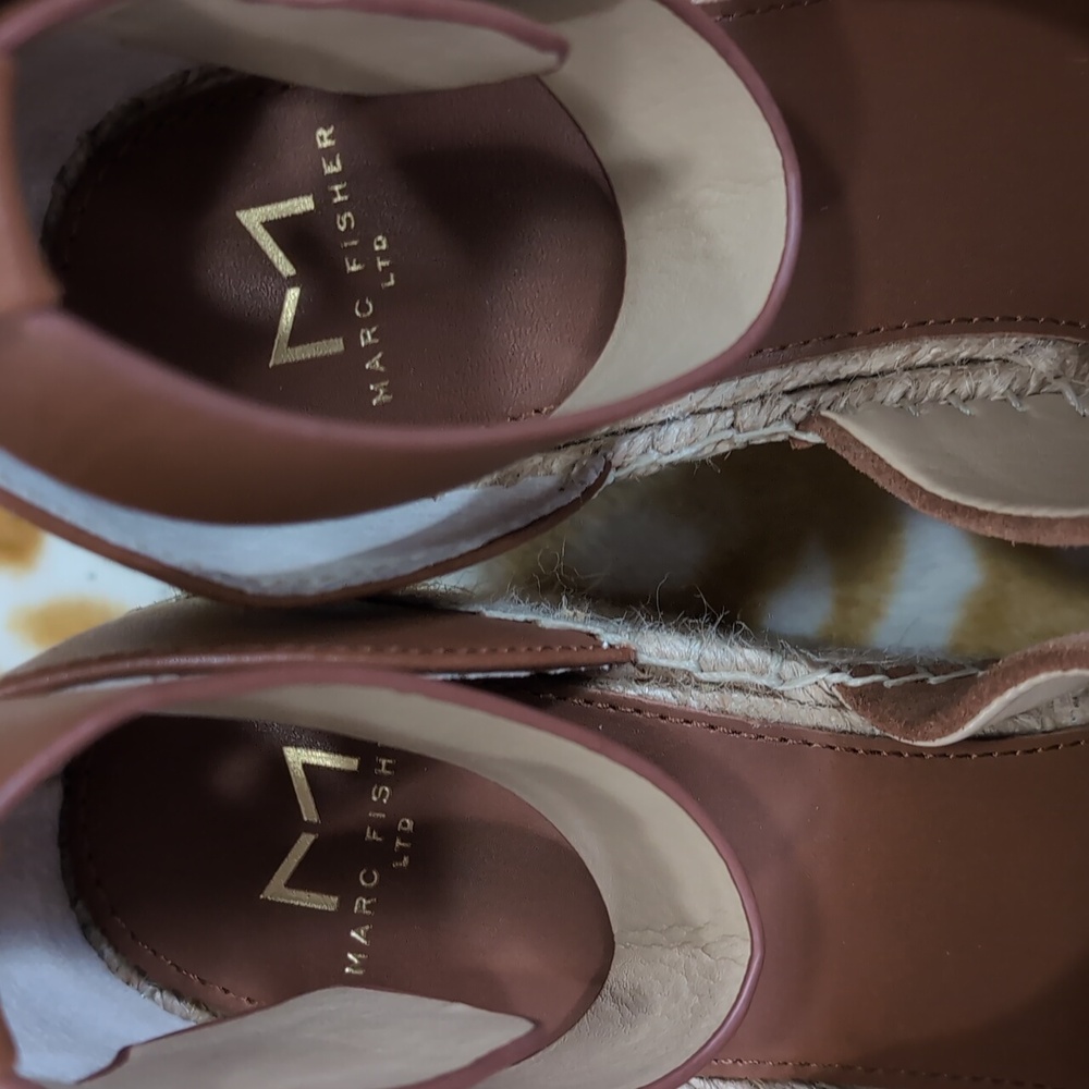 Marc Fisher Brown Espadrille Sandals - Picture 2 of 5